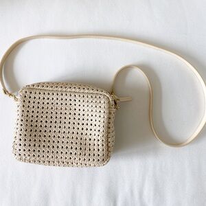 Clare V Midi Sac Crossbody Cream Rattan